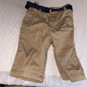 Ralph Lauren Tan Pants with Navy Belt